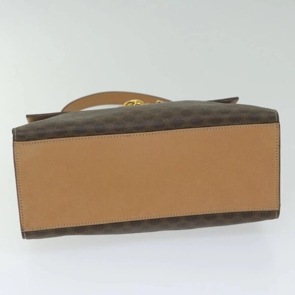 CELINE Macadam Canvas Hand Bag PVC Leather Brown Auth am5411V - Picture 6 of 16